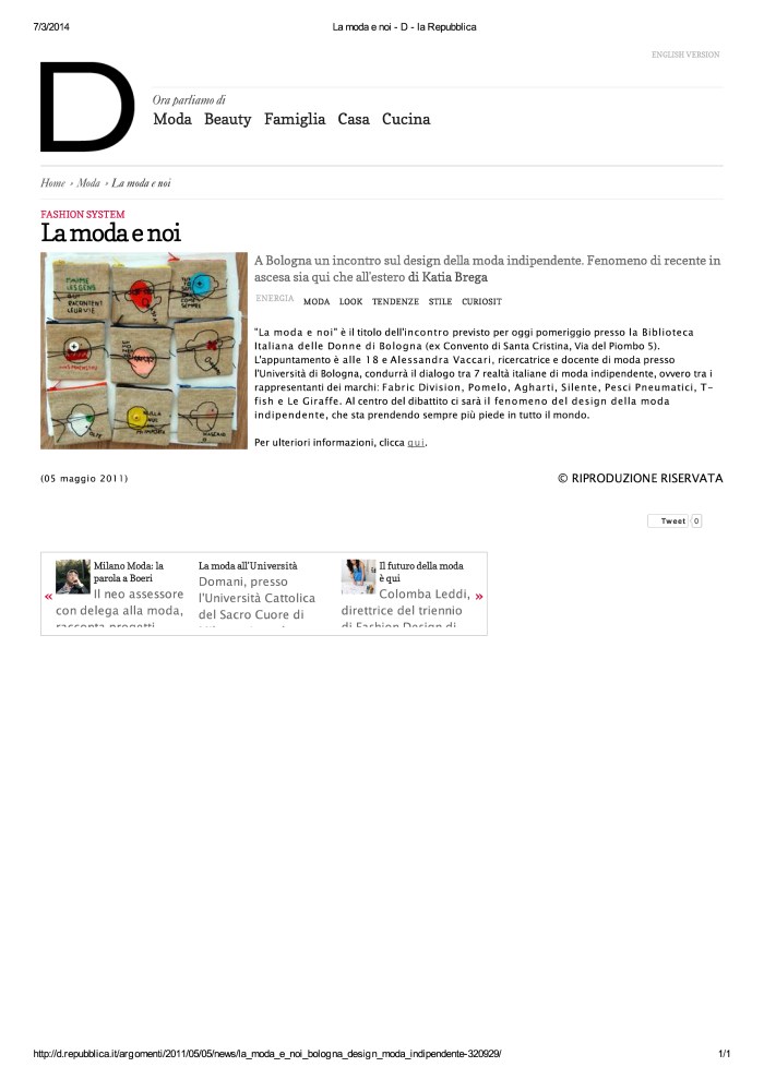 La moda e noi - D - la Repubblica