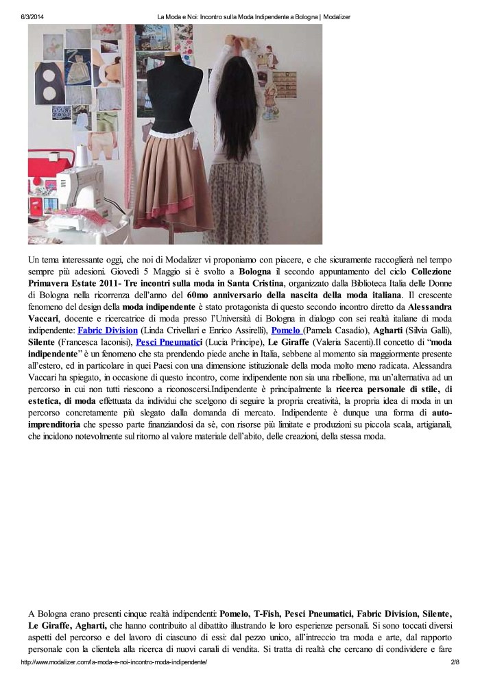 La Moda e Noi: Incontro ...e a Bologna | Modalizer