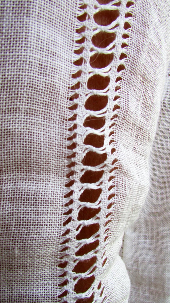Dettagli punto gigliuccio. lavorazioni fatte a mano